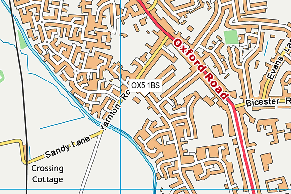 OX5 1BS map - OS VectorMap District (Ordnance Survey)