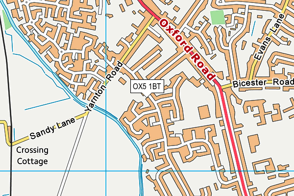 OX5 1BT map - OS VectorMap District (Ordnance Survey)