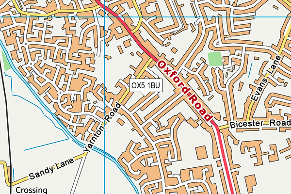 OX5 1BU map - OS VectorMap District (Ordnance Survey)