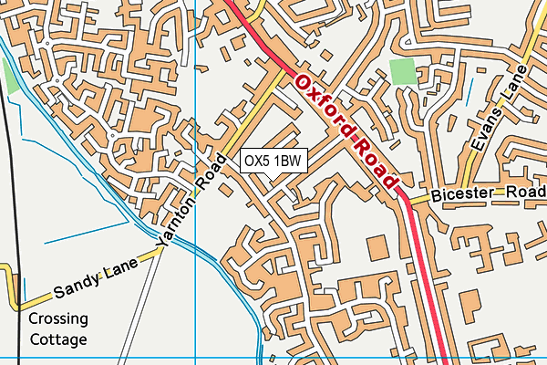 OX5 1BW map - OS VectorMap District (Ordnance Survey)