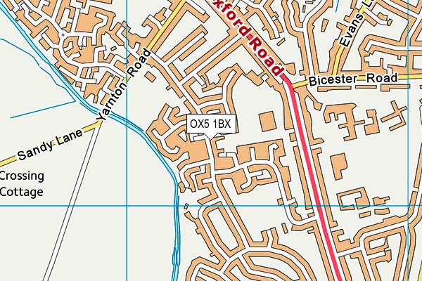 OX5 1BX map - OS VectorMap District (Ordnance Survey)