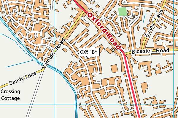 OX5 1BY map - OS VectorMap District (Ordnance Survey)