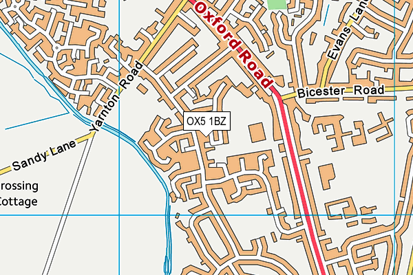 OX5 1BZ map - OS VectorMap District (Ordnance Survey)