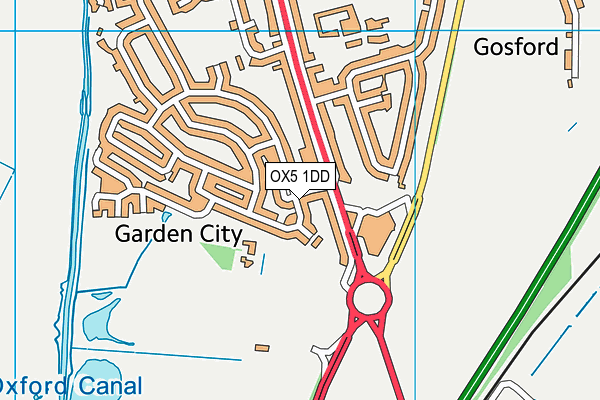 OX5 1DD map - OS VectorMap District (Ordnance Survey)