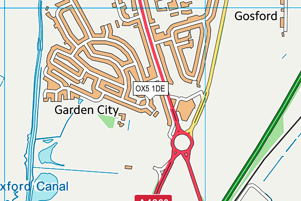 OX5 1DE map - OS VectorMap District (Ordnance Survey)