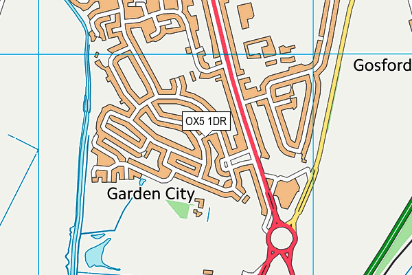 OX5 1DR map - OS VectorMap District (Ordnance Survey)