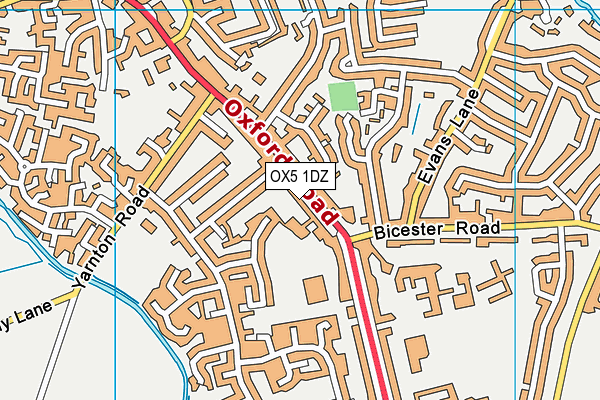 OX5 1DZ map - OS VectorMap District (Ordnance Survey)