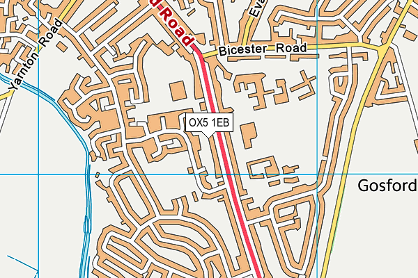 OX5 1EB map - OS VectorMap District (Ordnance Survey)