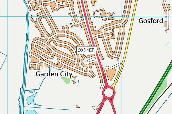 OX5 1EF map - OS VectorMap District (Ordnance Survey)