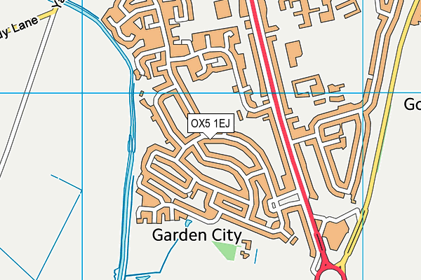OX5 1EJ map - OS VectorMap District (Ordnance Survey)
