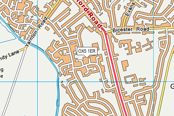 OX5 1ER map - OS VectorMap District (Ordnance Survey)