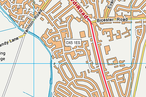 OX5 1ES map - OS VectorMap District (Ordnance Survey)