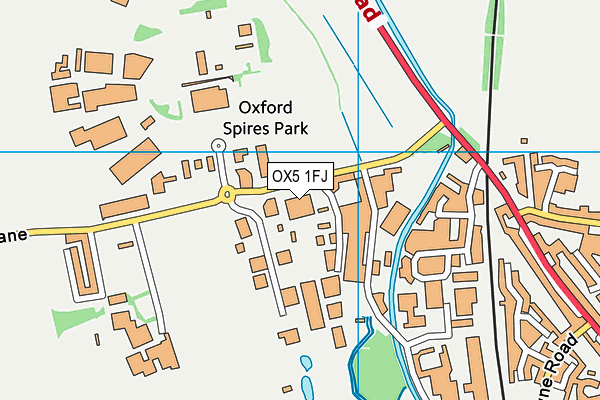 OX5 1FJ map - OS VectorMap District (Ordnance Survey)