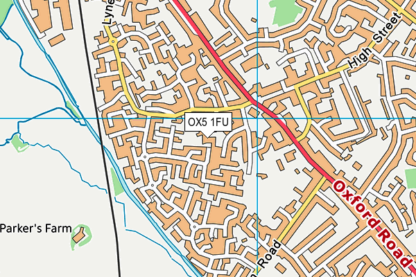 OX5 1FU map - OS VectorMap District (Ordnance Survey)