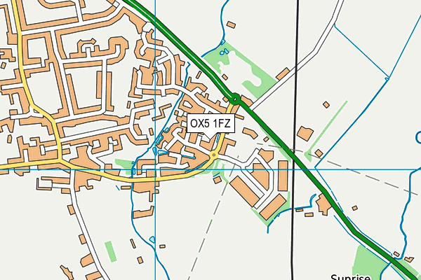 OX5 1FZ map - OS VectorMap District (Ordnance Survey)