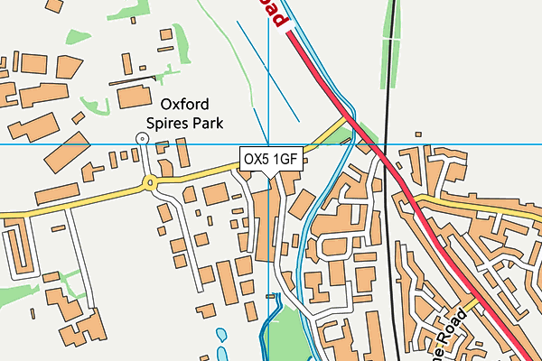 OX5 1GF map - OS VectorMap District (Ordnance Survey)