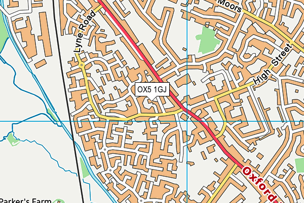 OX5 1GJ map - OS VectorMap District (Ordnance Survey)