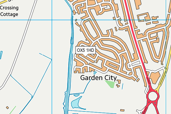 OX5 1HD map - OS VectorMap District (Ordnance Survey)