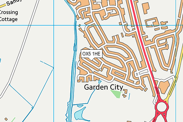 OX5 1HE map - OS VectorMap District (Ordnance Survey)