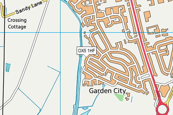 OX5 1HF map - OS VectorMap District (Ordnance Survey)