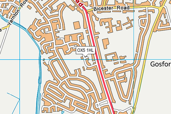 OX5 1HL map - OS VectorMap District (Ordnance Survey)