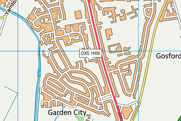 OX5 1HW map - OS VectorMap District (Ordnance Survey)