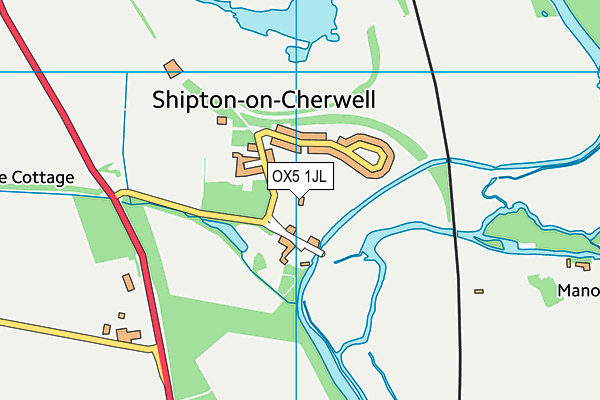 OX5 1JL map - OS VectorMap District (Ordnance Survey)