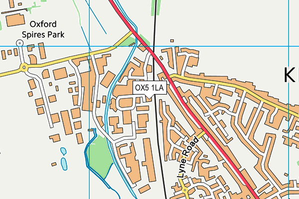 OX5 1LA map - OS VectorMap District (Ordnance Survey)