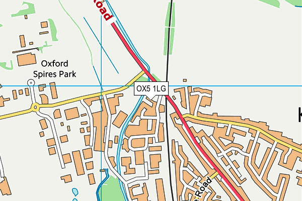 OX5 1LG map - OS VectorMap District (Ordnance Survey)