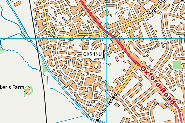 OX5 1NU map - OS VectorMap District (Ordnance Survey)