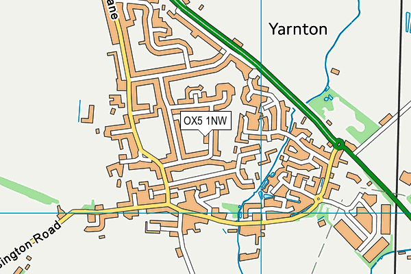 OX5 1NW map - OS VectorMap District (Ordnance Survey)