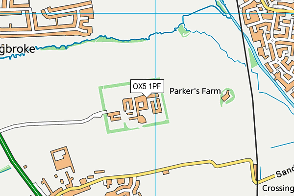 OX5 1PF map - OS VectorMap District (Ordnance Survey)