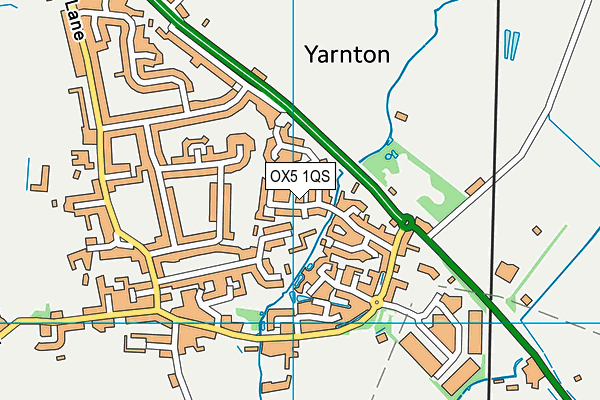 OX5 1QS map - OS VectorMap District (Ordnance Survey)