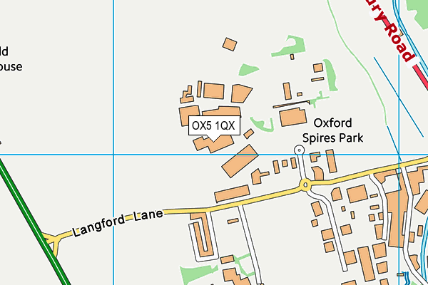 OX5 1QX map - OS VectorMap District (Ordnance Survey)