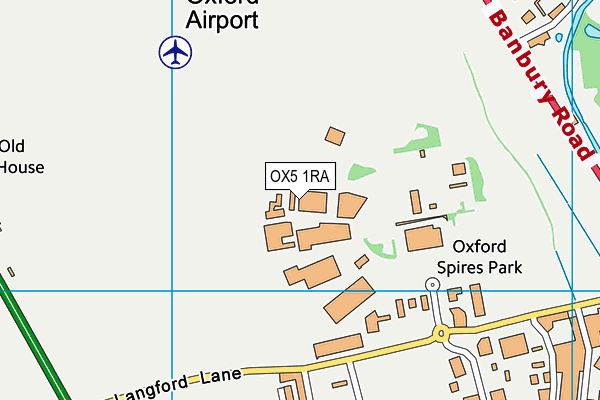 OX5 1RA map - OS VectorMap District (Ordnance Survey)