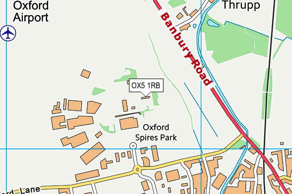 OX5 1RB map - OS VectorMap District (Ordnance Survey)