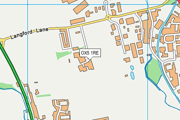 OX5 1RE map - OS VectorMap District (Ordnance Survey)