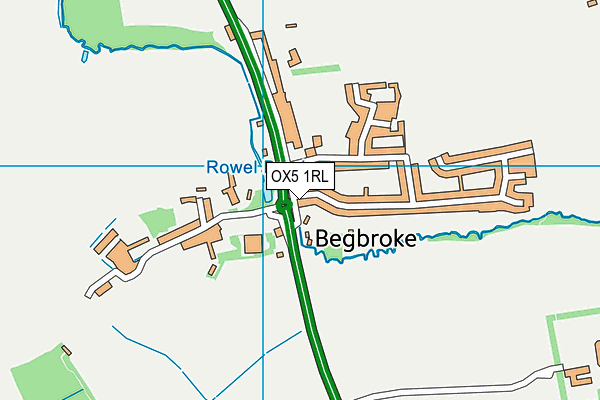 OX5 1RL map - OS VectorMap District (Ordnance Survey)