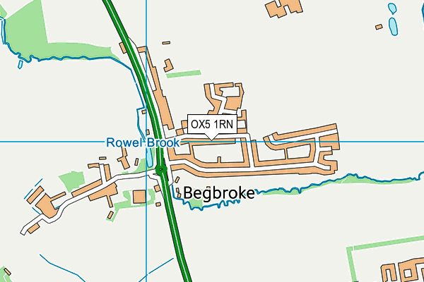 Begbroke Sports & Social Club map (OX5 1RN) - OS VectorMap District (Ordnance Survey)