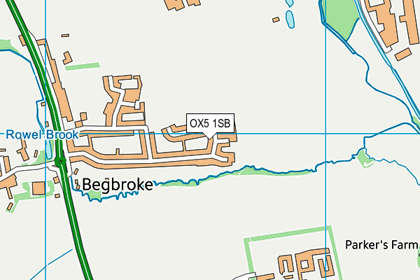 OX5 1SB map - OS VectorMap District (Ordnance Survey)