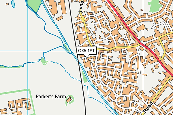 OX5 1ST map - OS VectorMap District (Ordnance Survey)