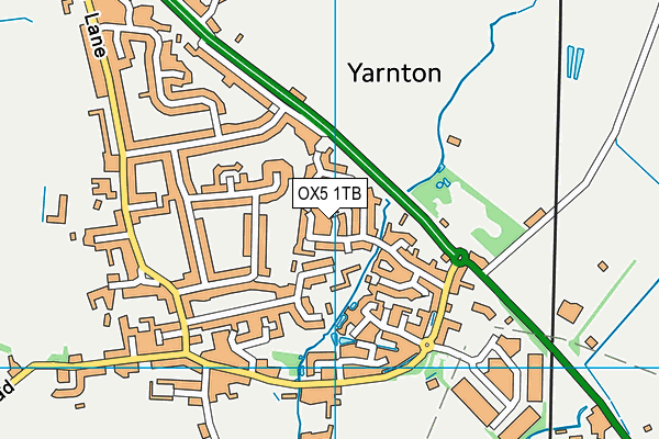 OX5 1TB map - OS VectorMap District (Ordnance Survey)