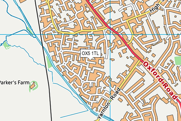 OX5 1TL map - OS VectorMap District (Ordnance Survey)