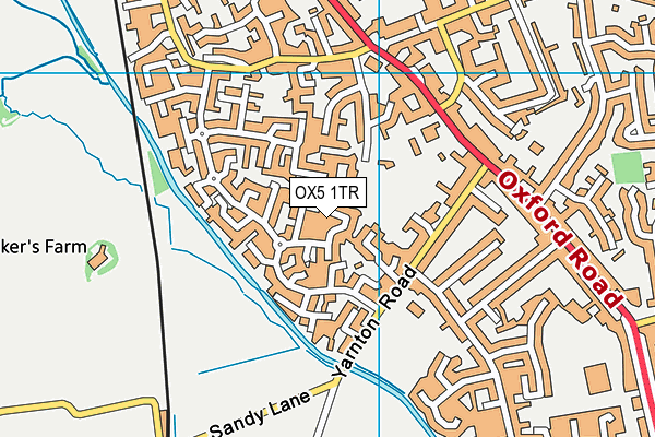 OX5 1TR map - OS VectorMap District (Ordnance Survey)