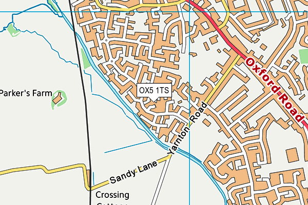 OX5 1TS map - OS VectorMap District (Ordnance Survey)