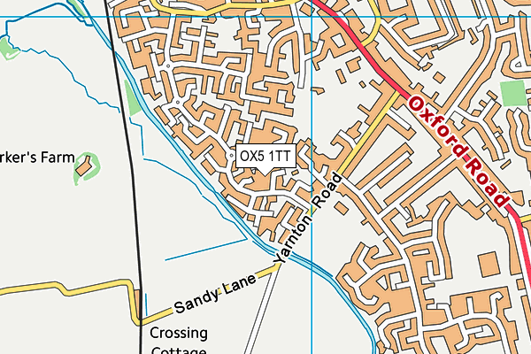 OX5 1TT map - OS VectorMap District (Ordnance Survey)