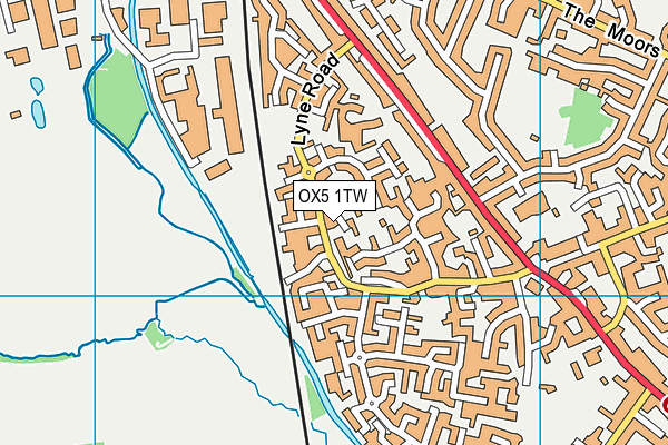 OX5 1TW map - OS VectorMap District (Ordnance Survey)