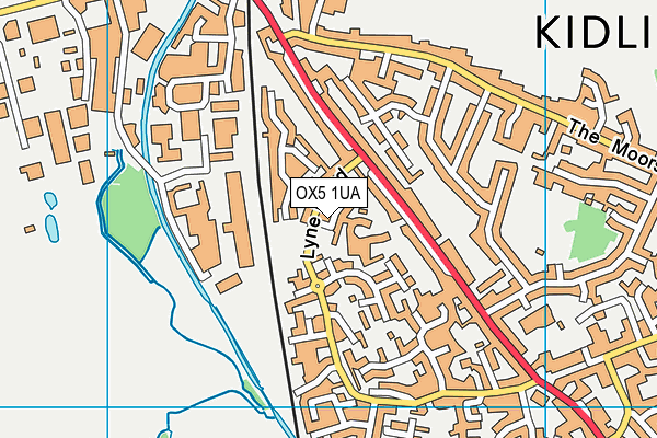 OX5 1UA map - OS VectorMap District (Ordnance Survey)