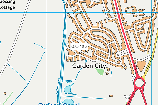 OX5 1XB map - OS VectorMap District (Ordnance Survey)