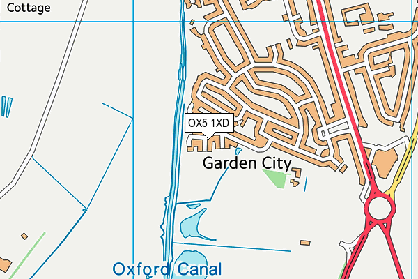 OX5 1XD map - OS VectorMap District (Ordnance Survey)